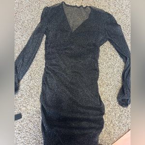 black sparkly formal dress